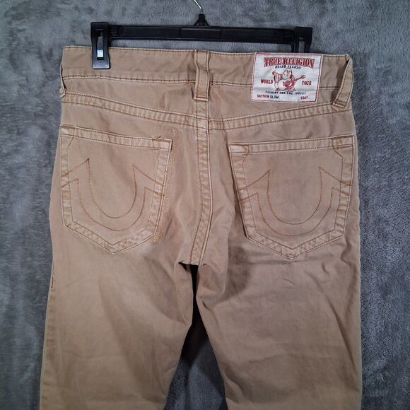 True Religion Slim Color Straw Mens 30 Inseam 33 Rare To Find  MEGJ19EDI Read - Picture 5 of 12